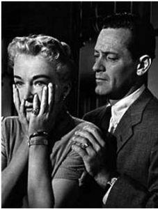 Nina Foch and William Holden in “Executive Suite.”